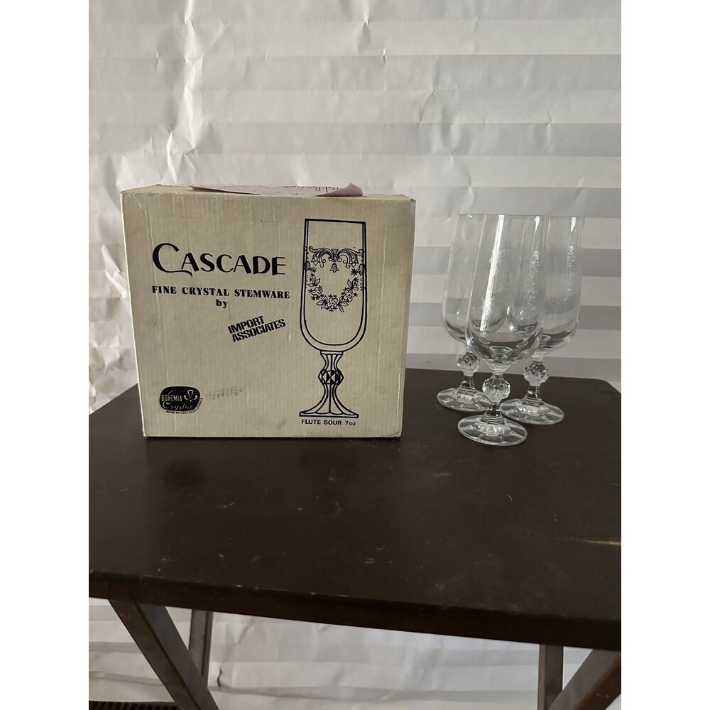 Cascade Fine Crystal Stemware Sour Glasses 7 Ounce Set Of 9 Glasses